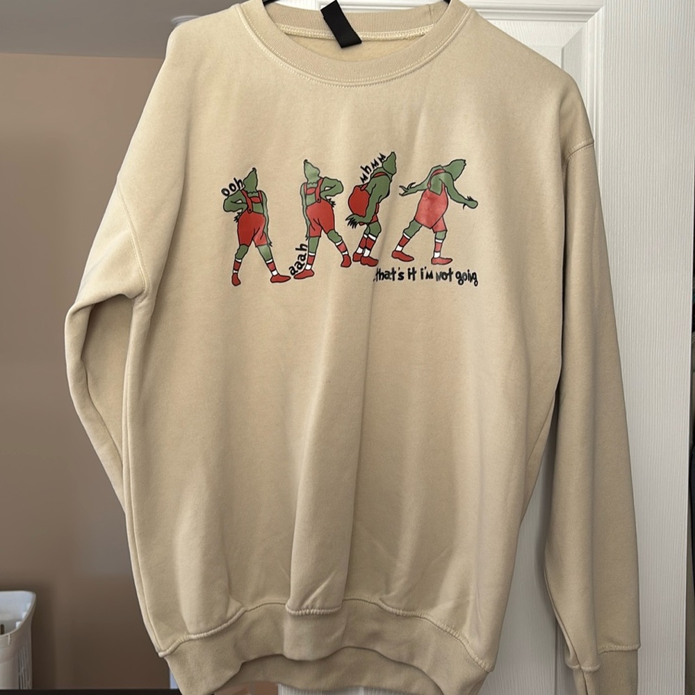 Medium Grinch Sweatshirt, worn once